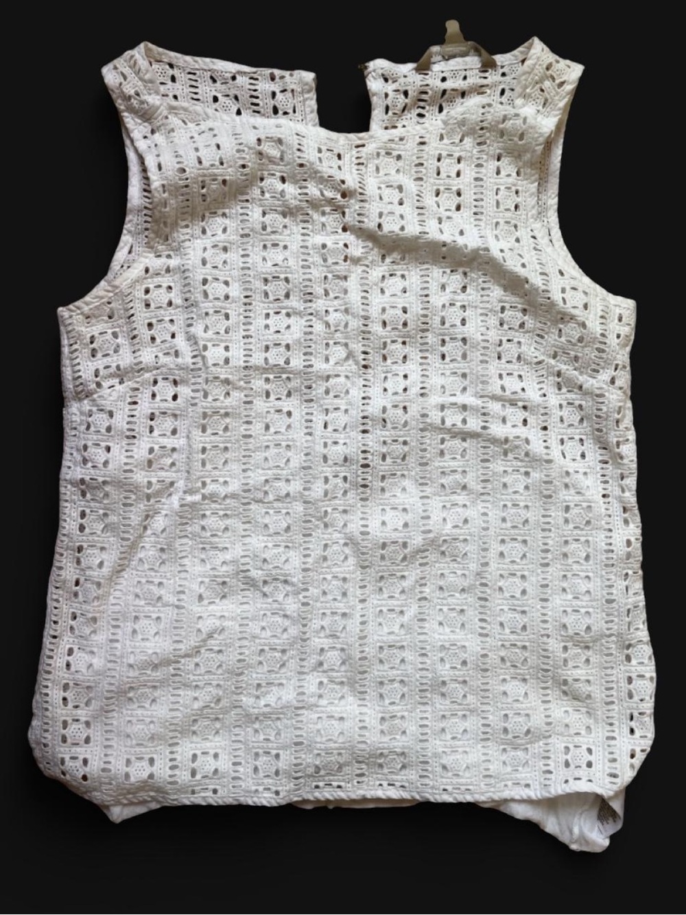 Banana Republic White Crochet Tank Top